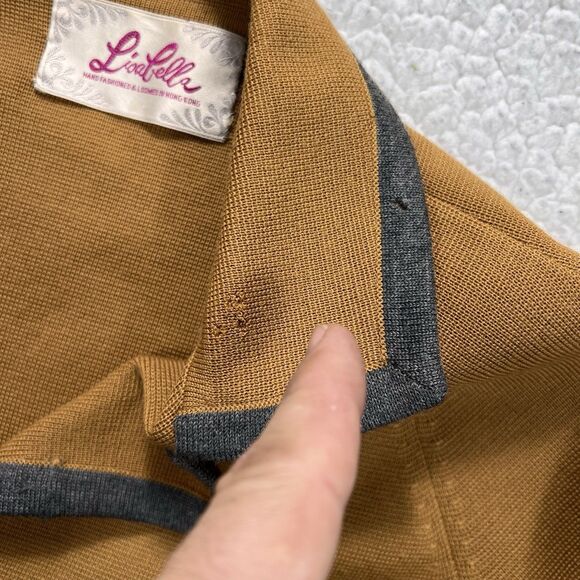 VTG Lisabella Wool Knit Blazer Women’s 12 Hong Kong 60s Mod Indie Retro Boho - Picture 10 of 14